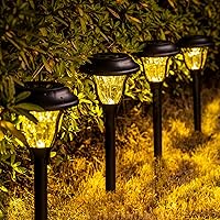Vista 9 de SUNCKET Luces solares de jardín, luces solares brillantes impermeables al aire libre, luces solares de camino de encendidoapagado automático