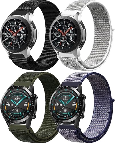 Correa de nailon de 0.866 in para Samsung Galaxy Watch 3 Band 1.772 inGalaxy Watch 1.811 inGear S3 FrontierClassic, correa deportiva para Garmin