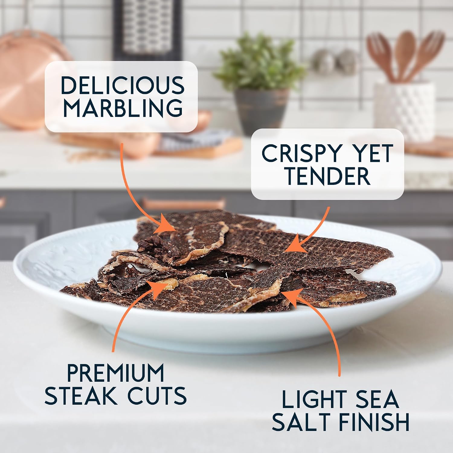 Wild Society - Caveman Eats - Grass Fed Ribeye Steak Slices - 48g Protein - Only Steak & Salt - 2 Ingredients - Air dried Beef Jerky Carnivore Snacks Crisps - Sugar Free, Gluten Free, Keto, Paleo (2.5oz)