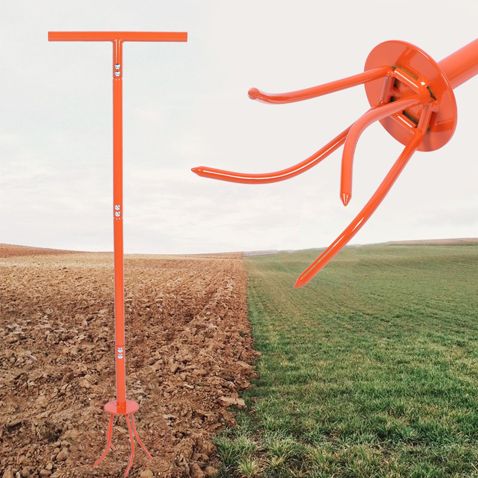 Universal Hand Tiller Tool,for Soil Aeration,Lawn Care,and Gardening,Efficient Hand Tiller for Easy Digging and Transplanting