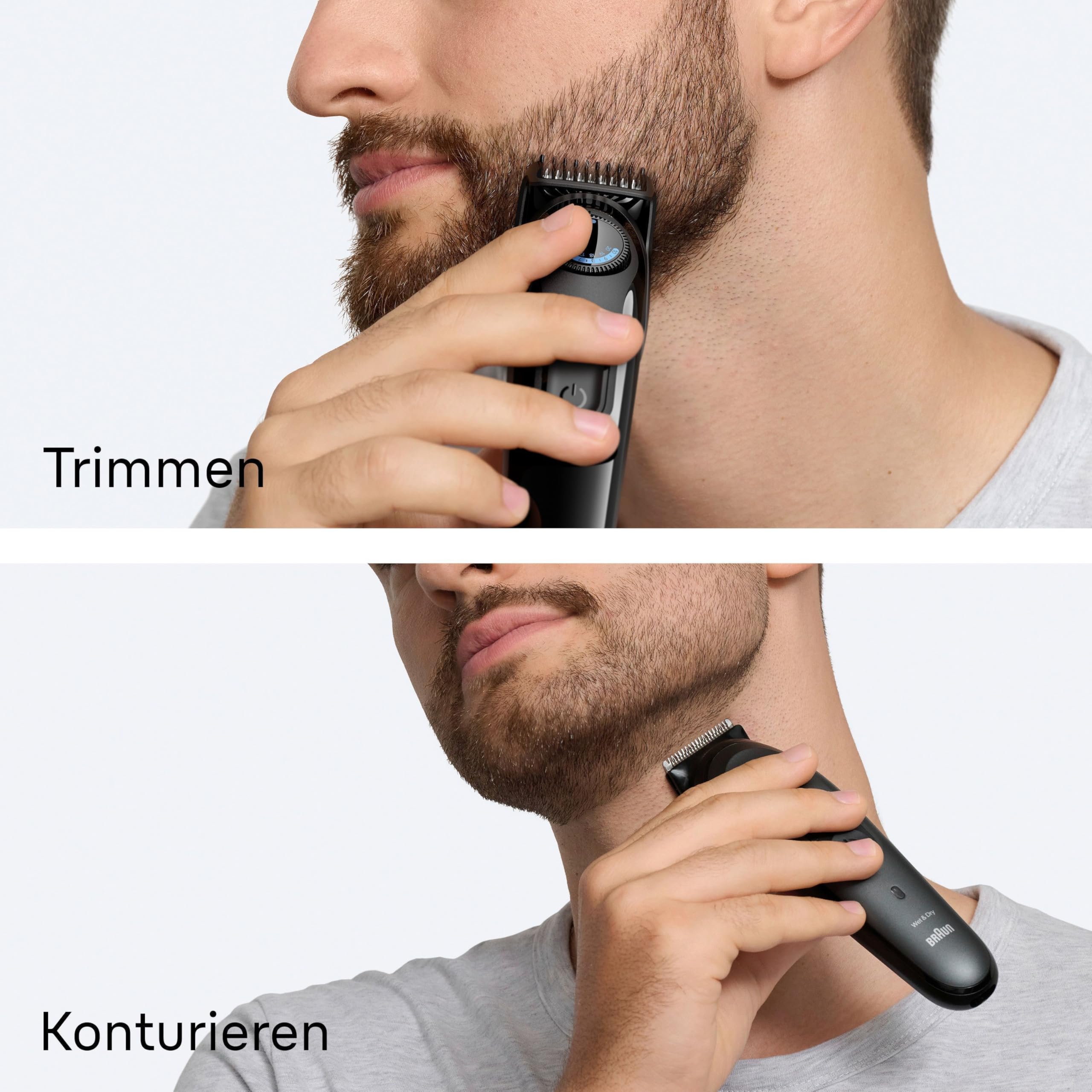 Braun Barttrimmer Series 3, Bartschneider Herren, BT3520, Schwarz | Kabelloser Bart Rasierer mit Ultrascharfer Klinge, Trimmer mit 50 Min. Akku, Bartrasierer, Inkl. 3 Zubehörteile