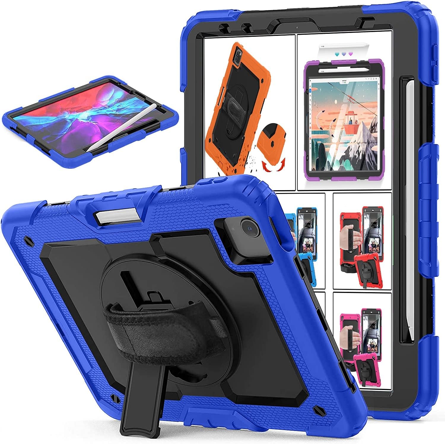 DuraSafe Cases for iPad Air 4th 5th Gen 10.9 inch Rugged Case A2588 A2589 A2591 MM9E3LL/A MM9D3LL/A A2316 MME23LL/A MM9C3LL/A MM9F3LL/A MYFQ2LL/A MYFM2LL/A MYFR2LL/A MYFP2LL/A MM9N3LL/A - Blue