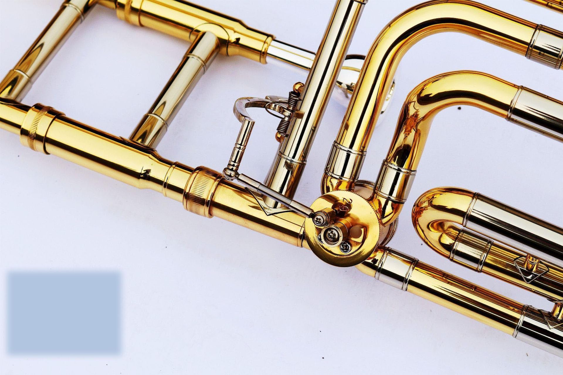 Klassische Bb F Gb D Aufrechte Posaune Gold Silber Mit Gigbag Profiposaune(Gold)