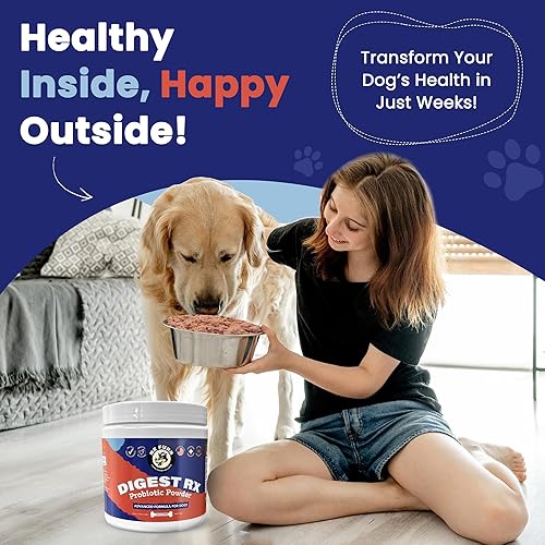 Miniatura 8 de Rx Furr Probióticos para perros enzimas digestivas, apoya la salud intestinal, prebióticos y probióticos formulados por veterinarios, para apoyo