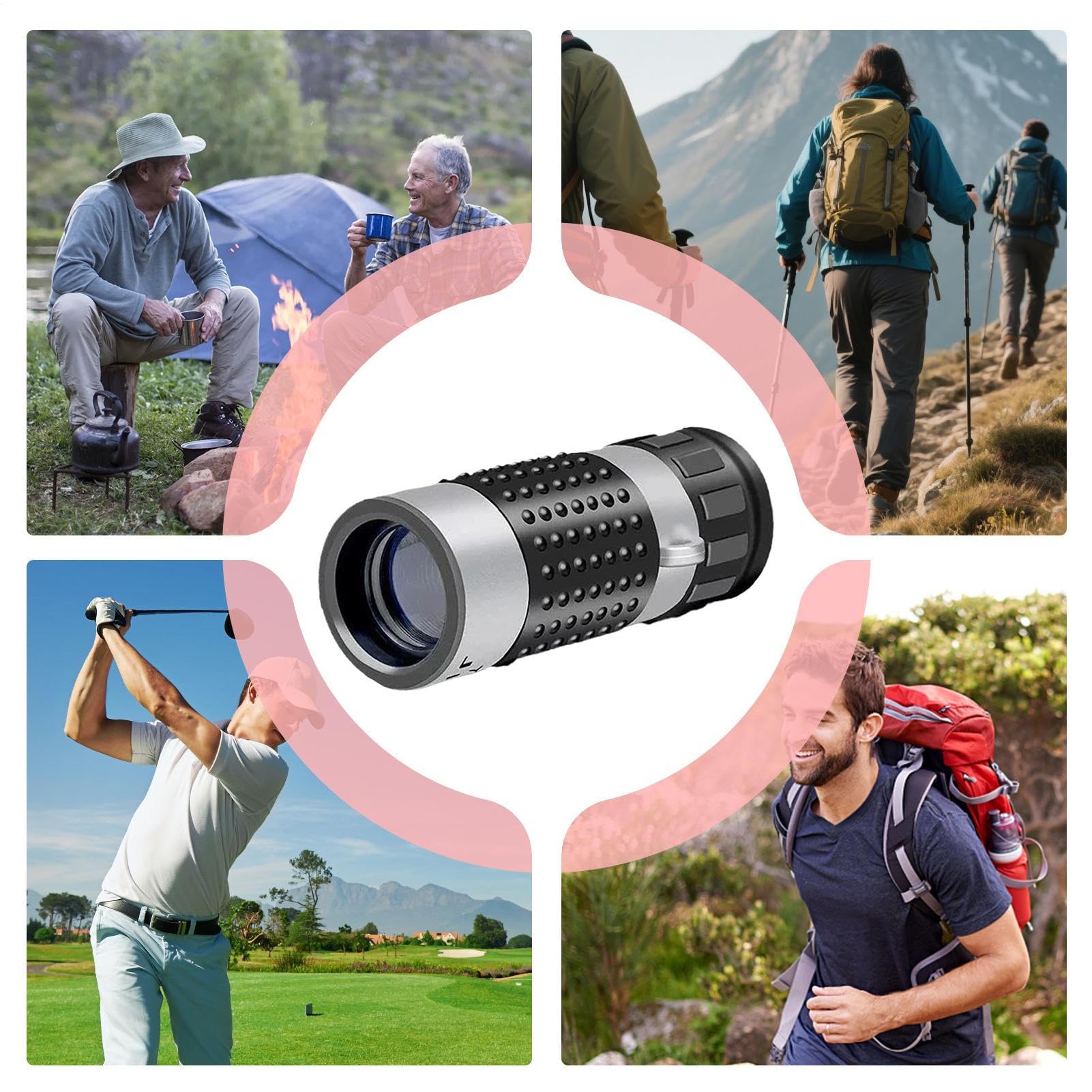 Distanziometro, Telemetro per Caccia con Elevato Ingrandimento, Monocolo Compatto Multiuso per Caccia Escursionismo Birdwatching Concerti All'Aperto