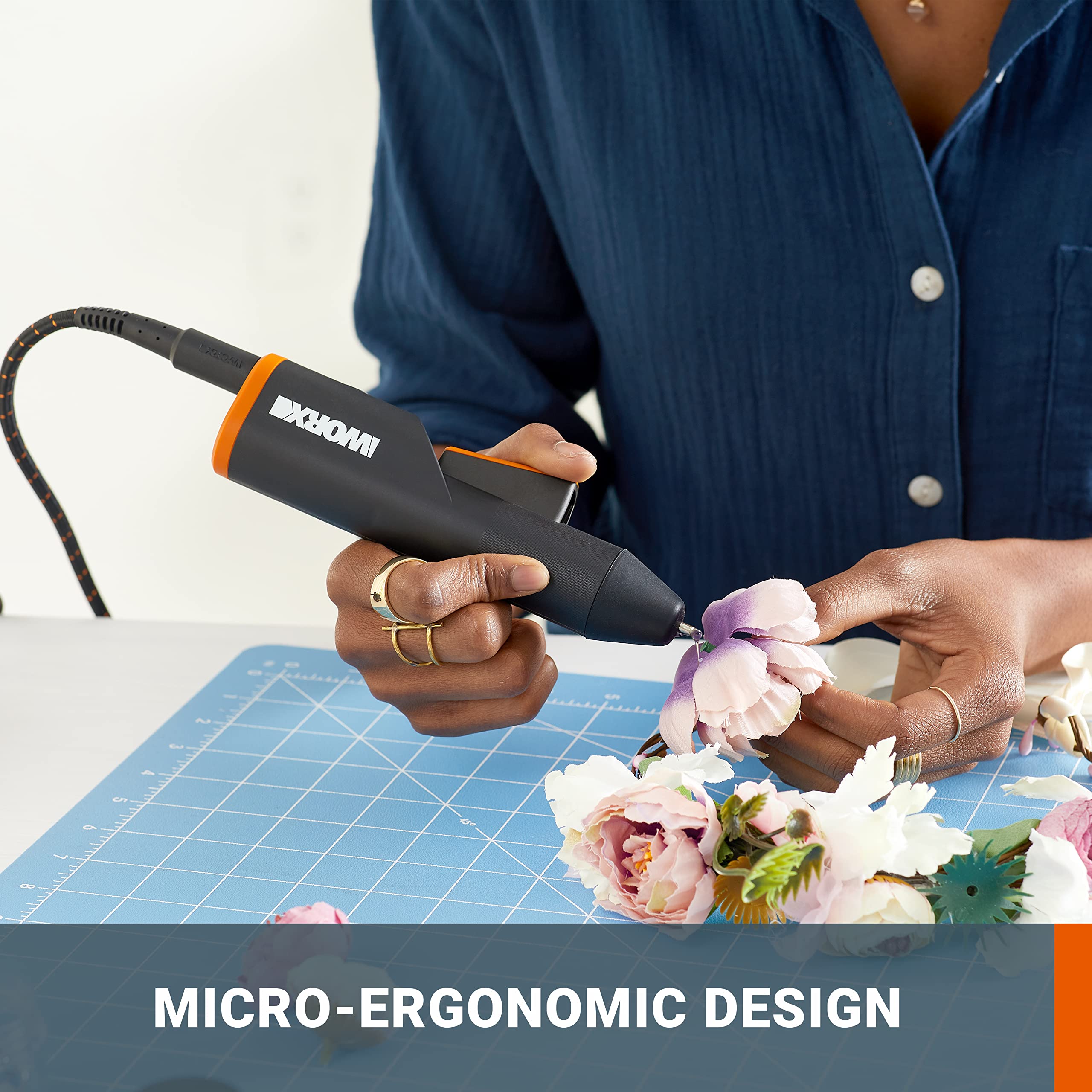Worx WX746.9 MAKERX 20V Profesyonel Sıcak Mum Silikon Tabancası + 10 Silikon