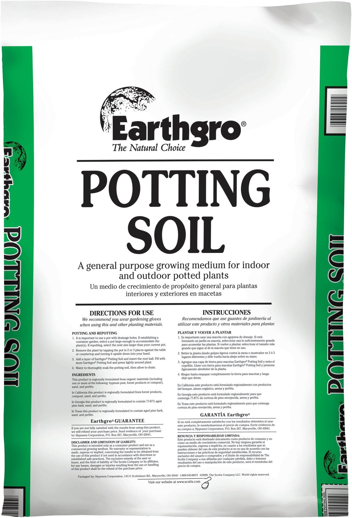 Earthgro 72779180 Potting Soil, 10-Quart