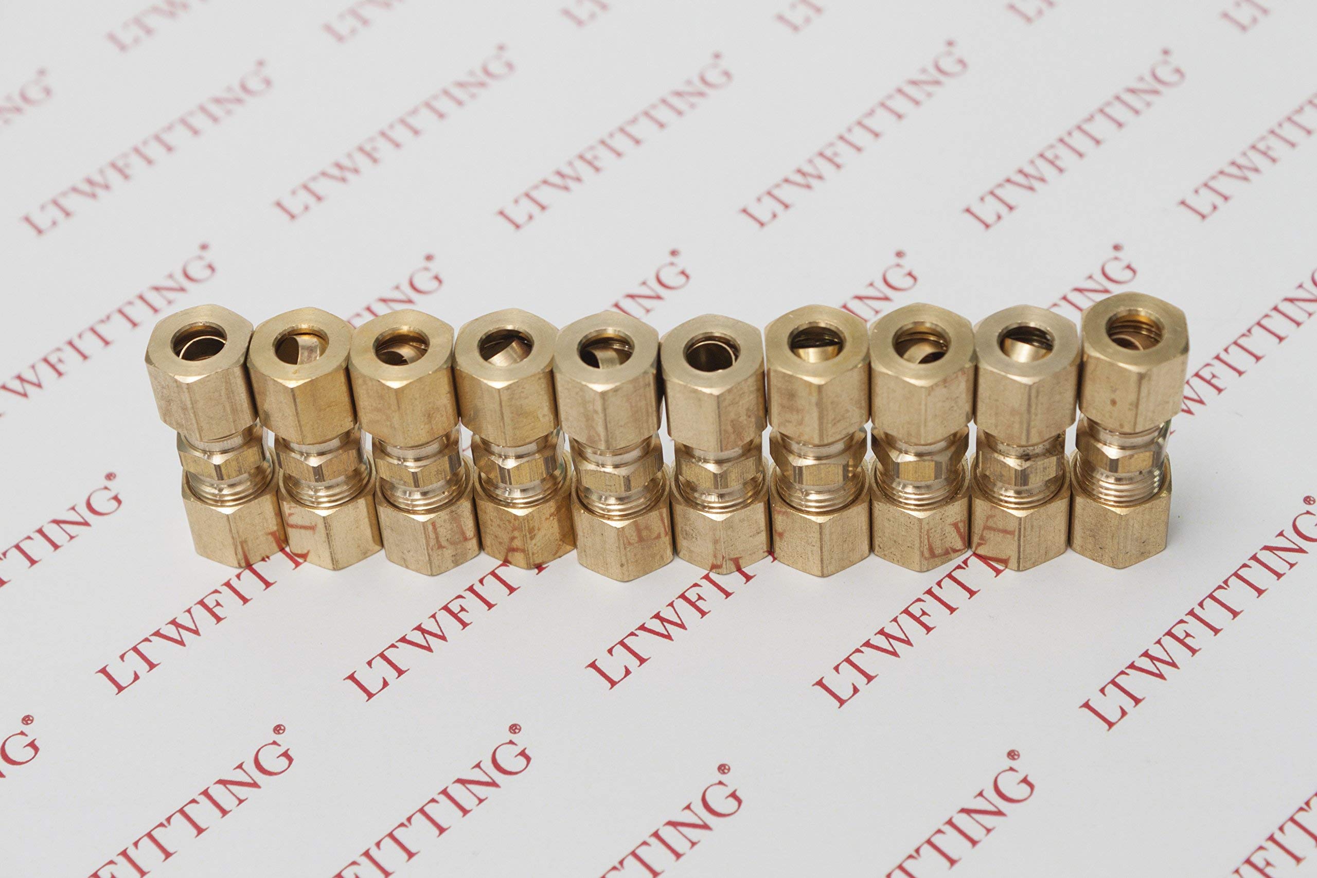 1 4 Brass Compression Fittings 1/4 Inch Compression Fitting 5 Pack