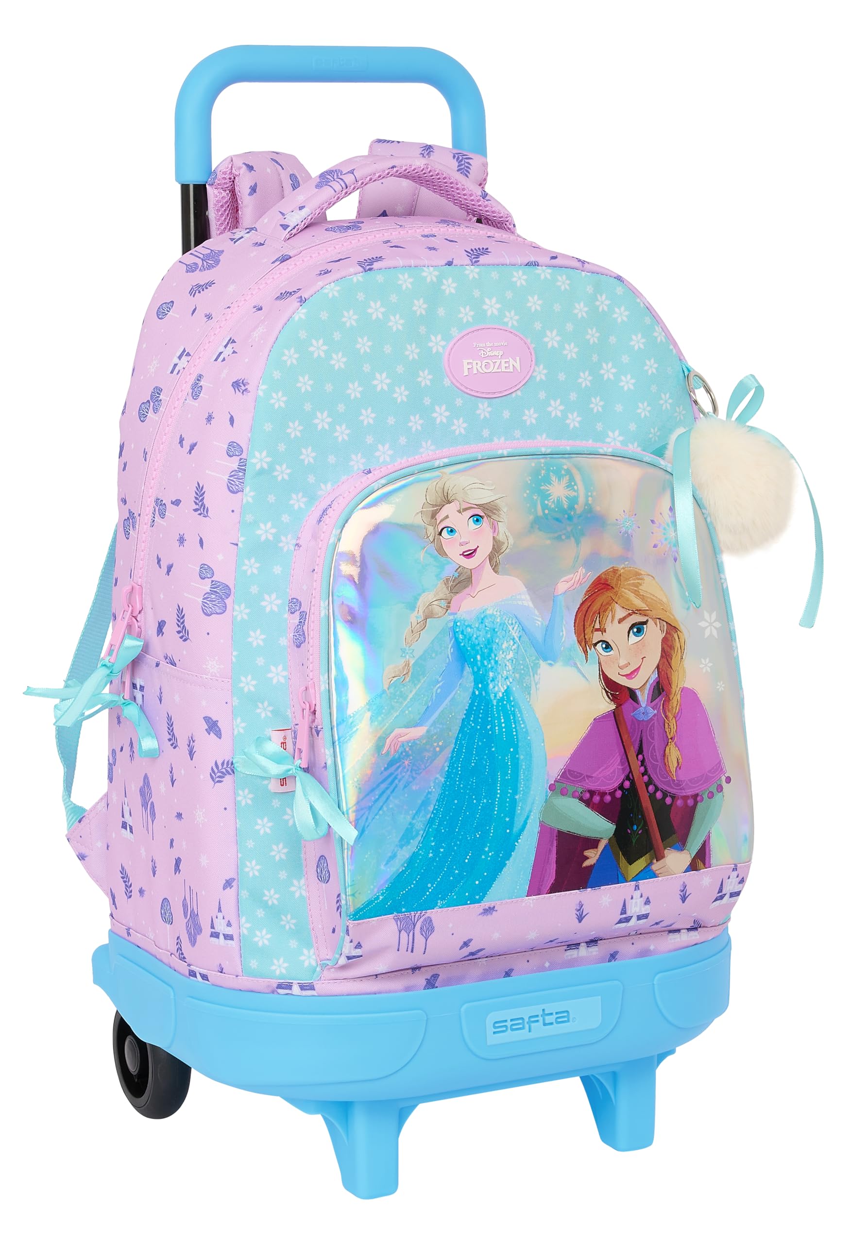 Safta Frozen Cool Days - Zaino grande con ruote, compatto, rimovibile,  ideale per bambini di diverse et�, comodo e versatile, qualit� e  resistenza, 33 x 22 x 45 cm, colore: Viola/Celeste, : Amazon.it: Moda
