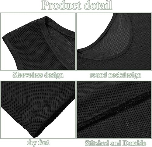 Miniatura 51 de Sintege 12 piezas de fútbol Pinnies Pennies Jersey Scrimmage chaleco de práctica deportiva Jersey de malla chaleco de baloncesto para jóvenes