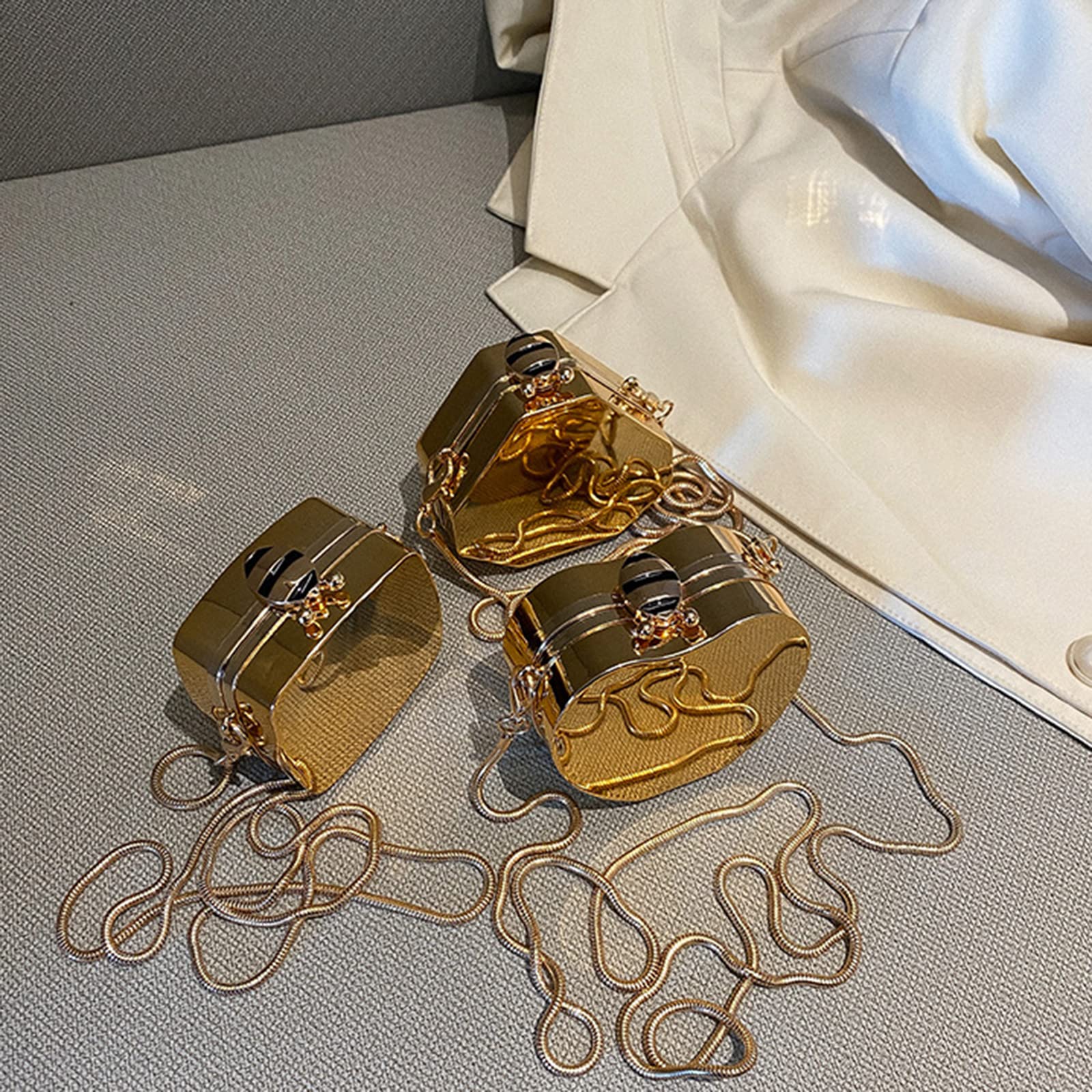 Borse da donna in acrilico bianco a forma di conchiglia borsa da sera a catena da festa borsa da sera da sposa borsa a tracolla con tracolla a conchiglia  1524