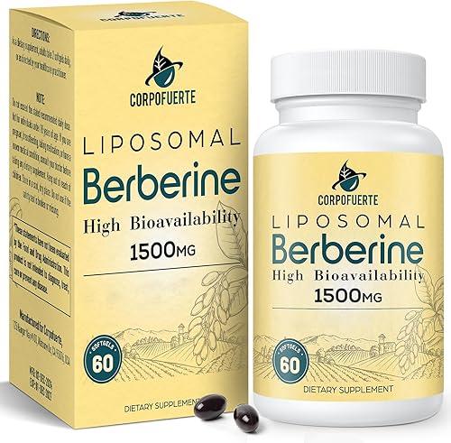 Miniatura 1 de Berberina liposomal HCl 1500 mg - Suplemento de berberina para mujeres y hombres (paquete de 1)