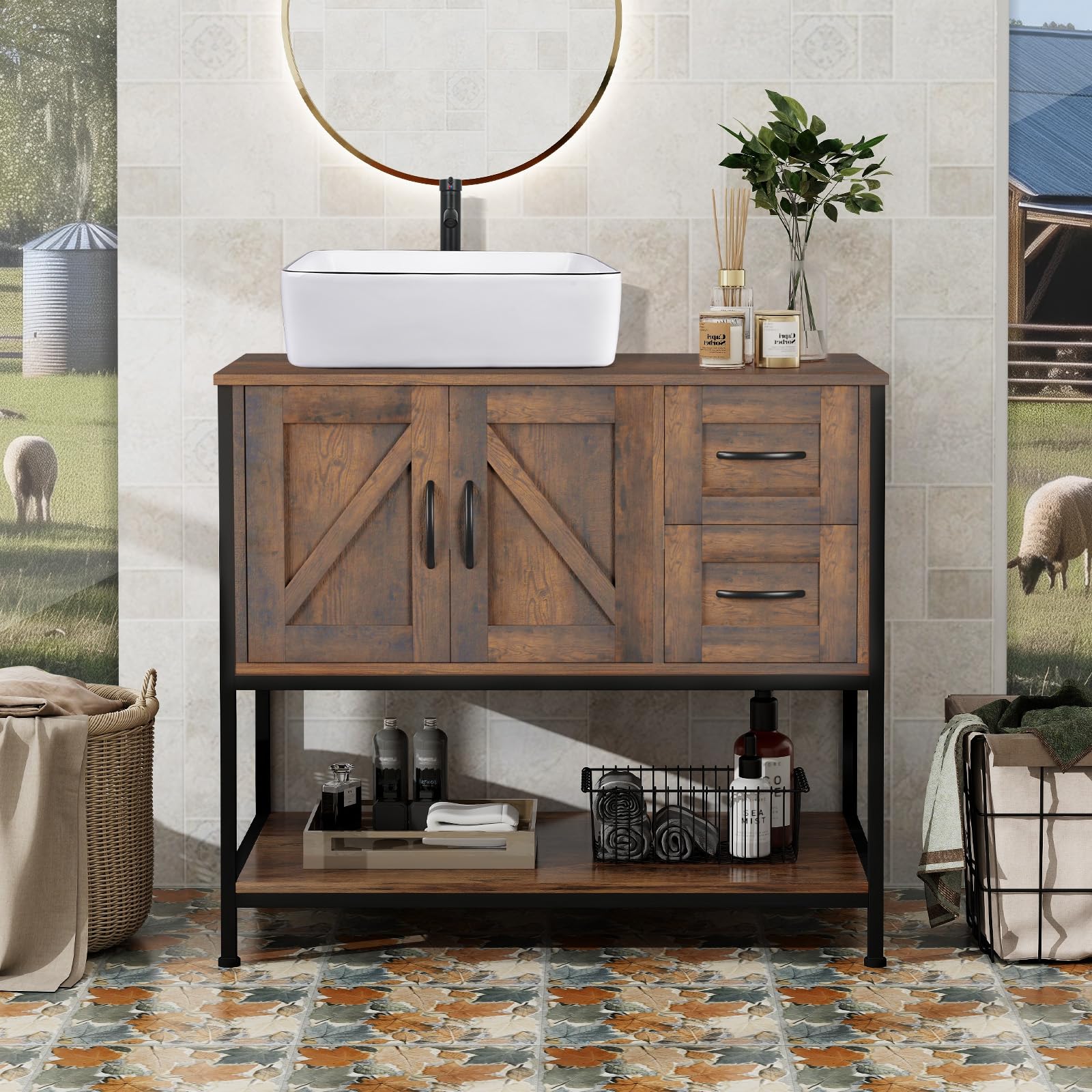 YOURLITE 36-Inch Rustic Vanity