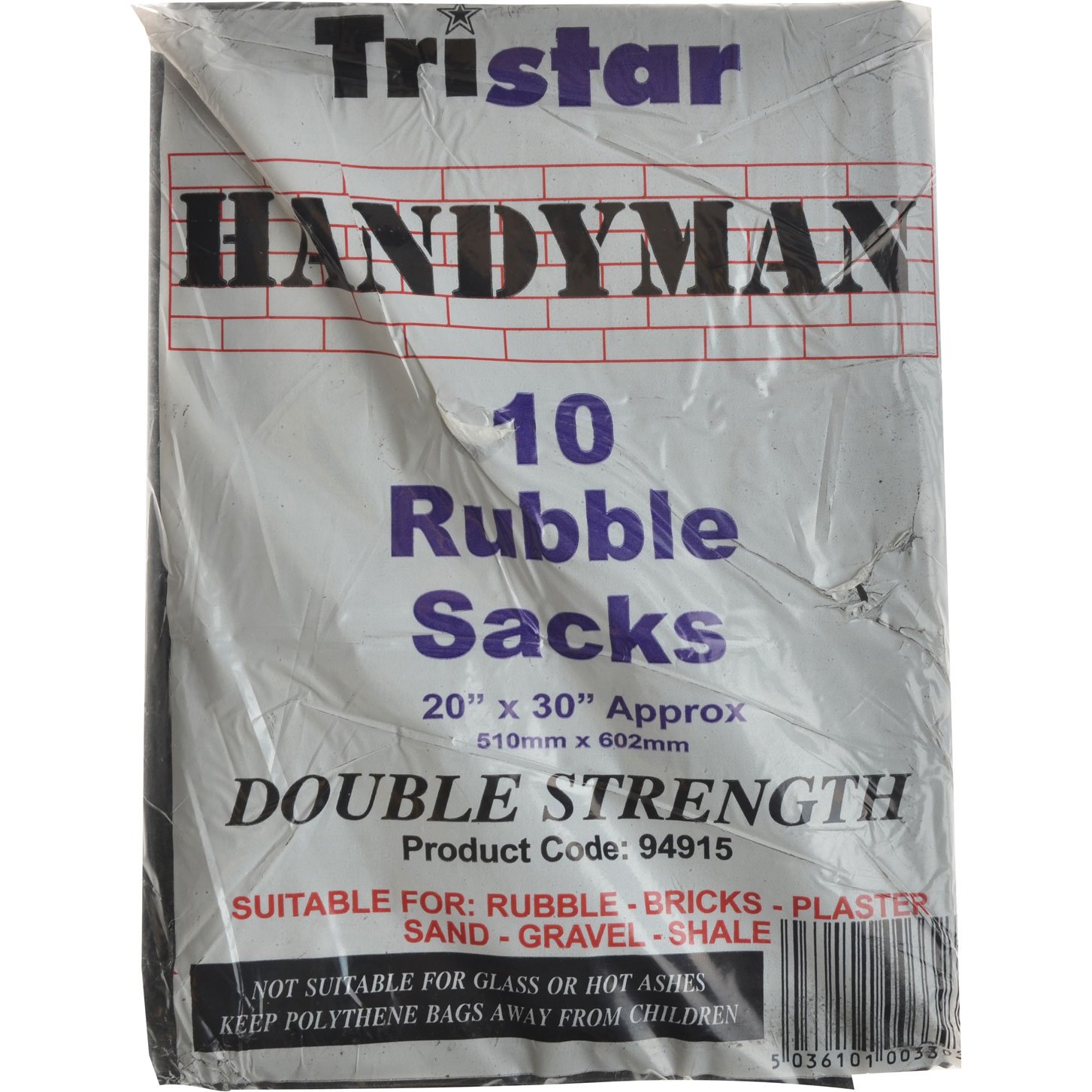 Extra Strong Heavy Duty Black Rubble Sacks 400gm (20 * 30 inch)| Builder Bags