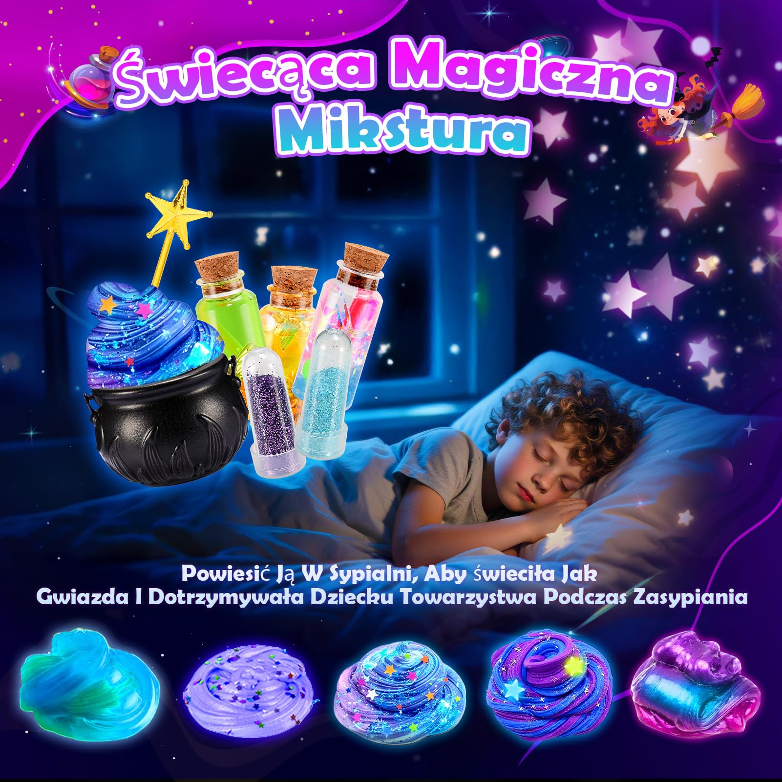 iKidiki Slime Dzieci, Prezent Dziewczynek 6 7 8 9 10 11 12 Lat Slime Zrób To Sam Zestaw Pomysły Na Prezent Szlam Zestaw Zabawek Chłopców 6-12 Lat