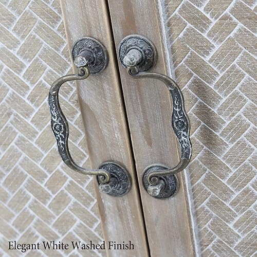 Miniatura 3 de Daxue Mesa consola con cajón y estante armario de cocina vintage de madera mesa de vestíbulo con estantes de almacenamiento mesa de entrada para