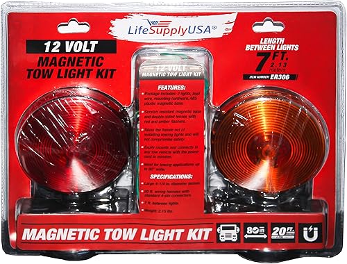 Miniatura 9 de LifeSupplyUSA Kit de luces magnéticas de remolque de 12 V para automóvil, barco, RV, remolque