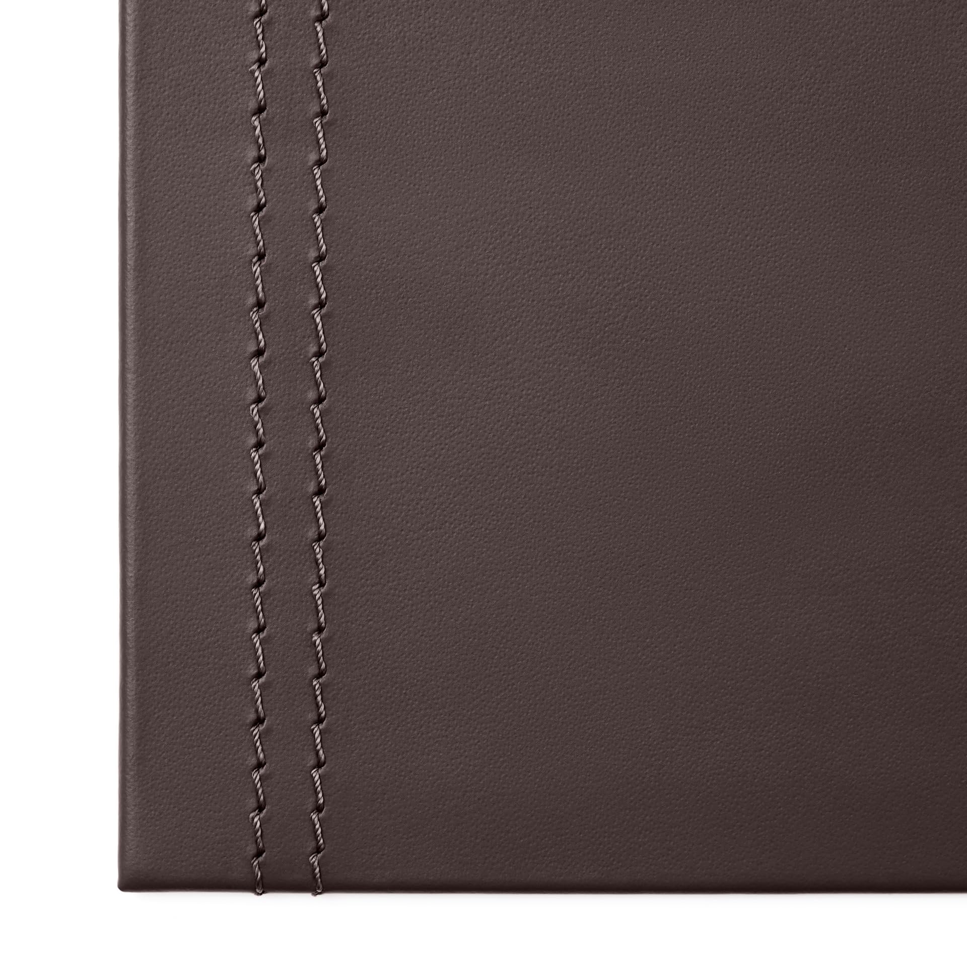 Eglooh - Clio - podkładka na biurko skóra ciemny brąz cm 50x35 - wytrzymała struktura ze stali, wyrafinowane ręcznie szwy i antypoślizgowa podłoga - Made in Italy