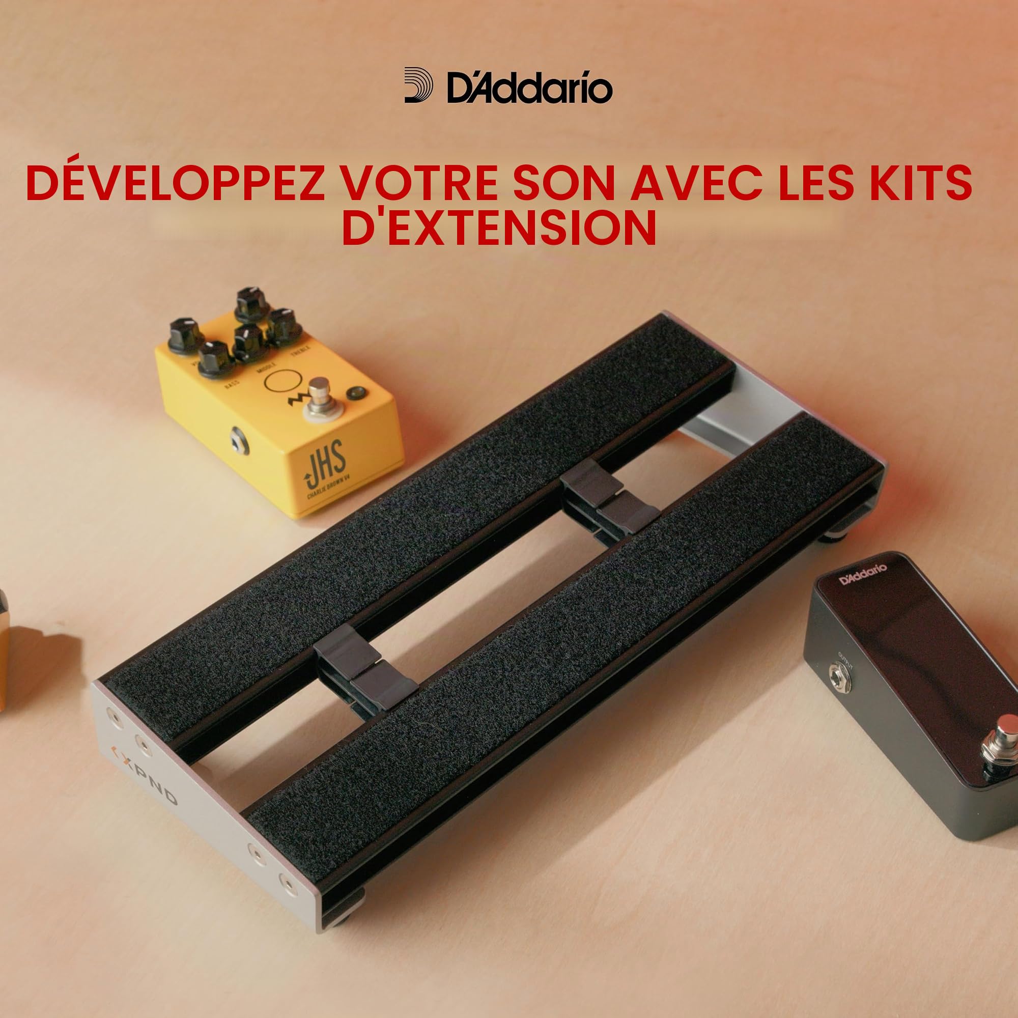 D'Addario XPND Core pédalier – Grand pédalier pour guitare à deux rangées – Solide et léger