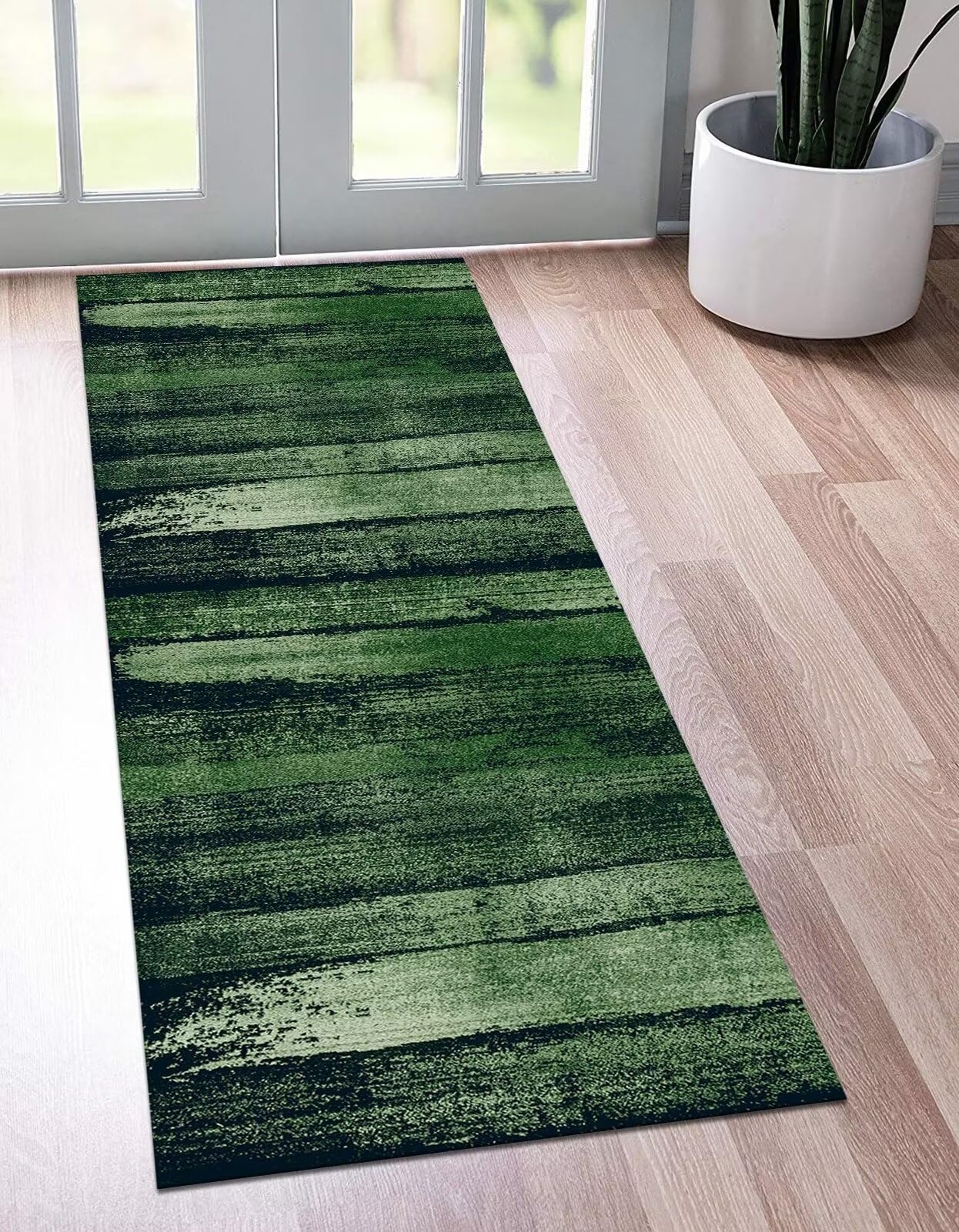 Tappeto Passatoia Cucina Antiscivolo Lavabile Tappeto Cucina Verde Moderno 80X200CM Tappeti Runner Tappeto Corridoio ingresso interno Soggiorno Tappetino Cucina Durevole Tappetino zerbino