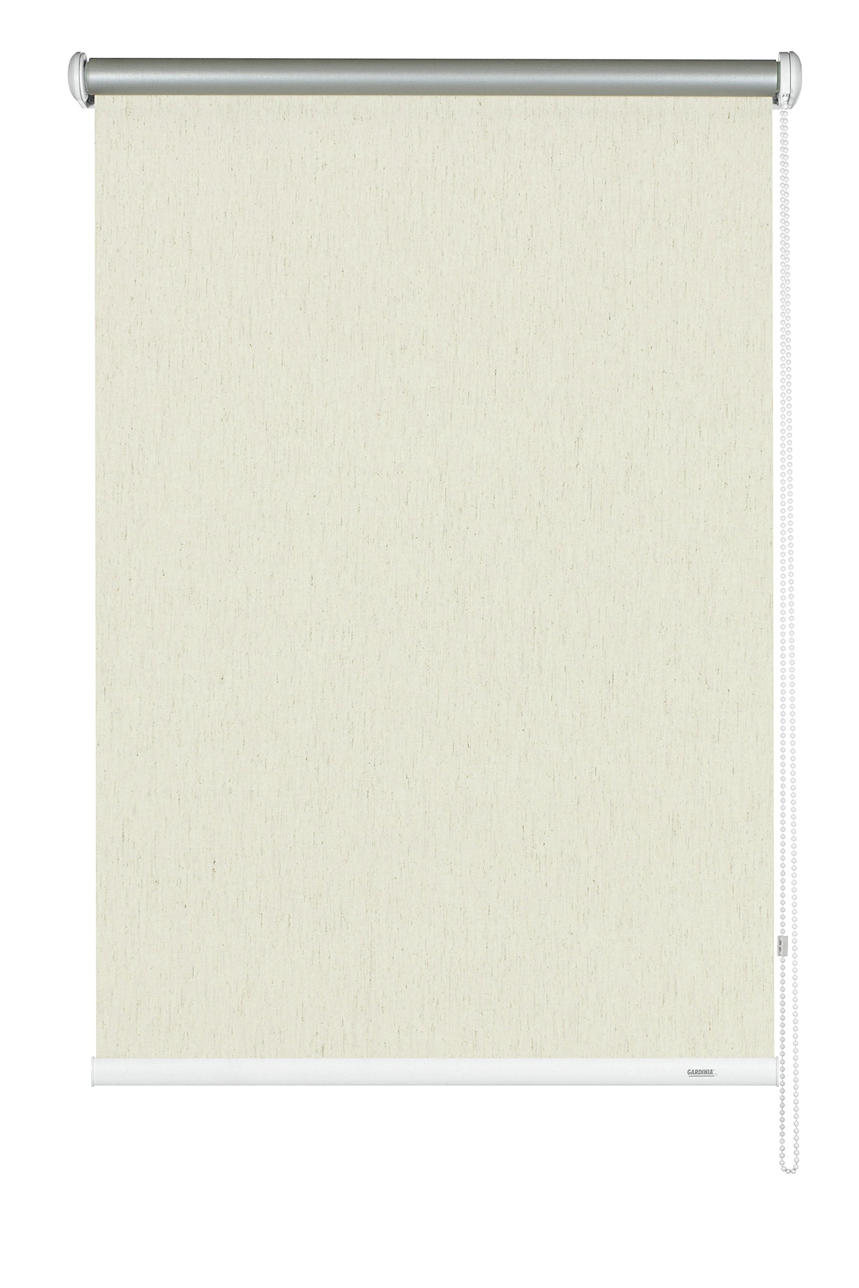 Gardinia Seitenzug-Rollo mit Thermo-Rückseite, Decken-, Wand- oder Nischenmontage, Höchste Lichtreflektion, Energiesparend, Alle Montage-Teile inklusive, Struktur natur, 112 x 180 cm (BxH), 6494112180