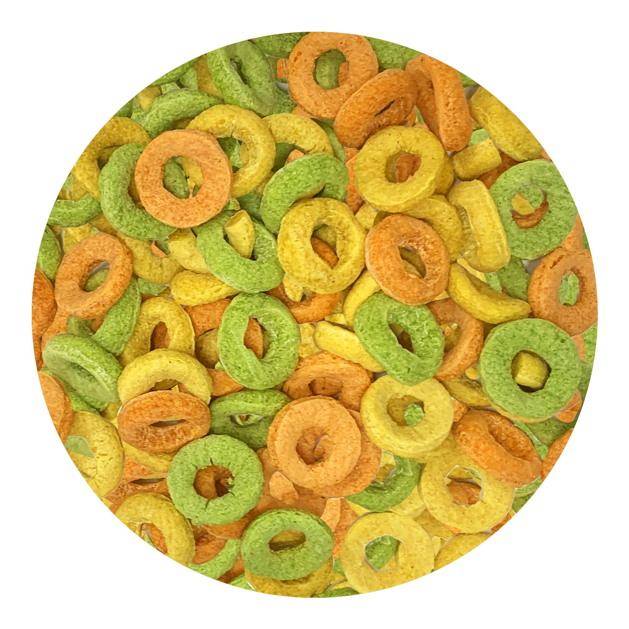 Exotic Nutrition Fruity O's 3lb - Colorful Fruity Treat for Sugar Gliders, Degus, Chinchillas, and Other Small Pets