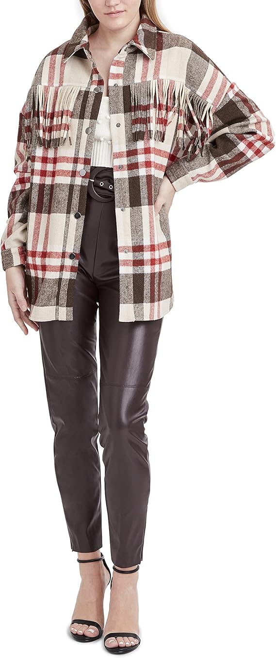 Bcbgeneration plaid shirt jacket Clearance