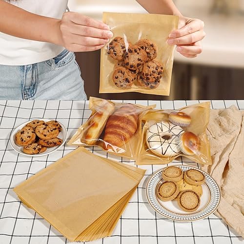 Miniatura 33 de SUREHOME Bolsas para barra de pretzel, 100 bolsas de pretzels de 2 x 8 pulgadas, bolsas individuales transparentes resellables y autosellables