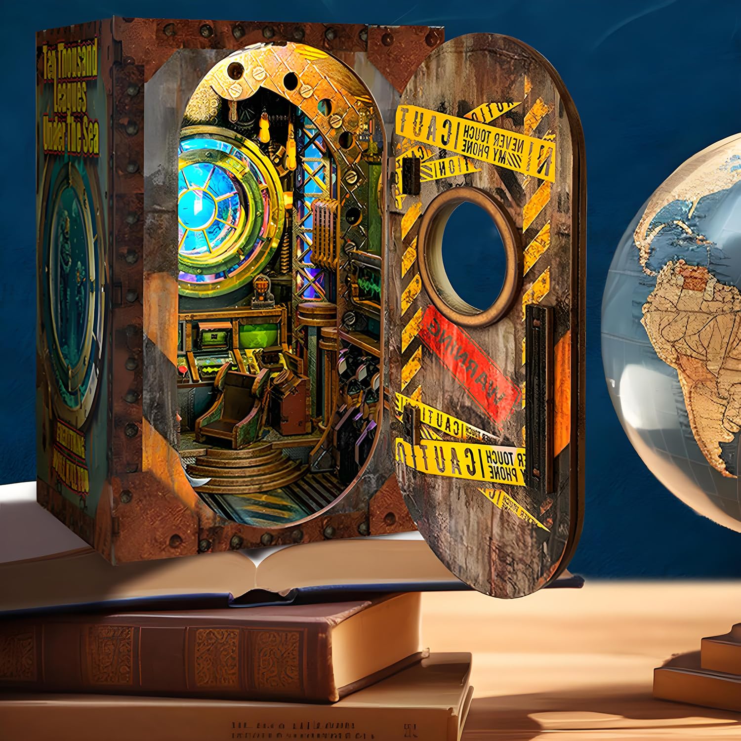 Dollhouse DIY Miniature Wooden Furniture Kit,Mini Handmade Doll House Craft Model with Dust Cover & LED,Creative Room Idea for Birthday Gift (SQ39)