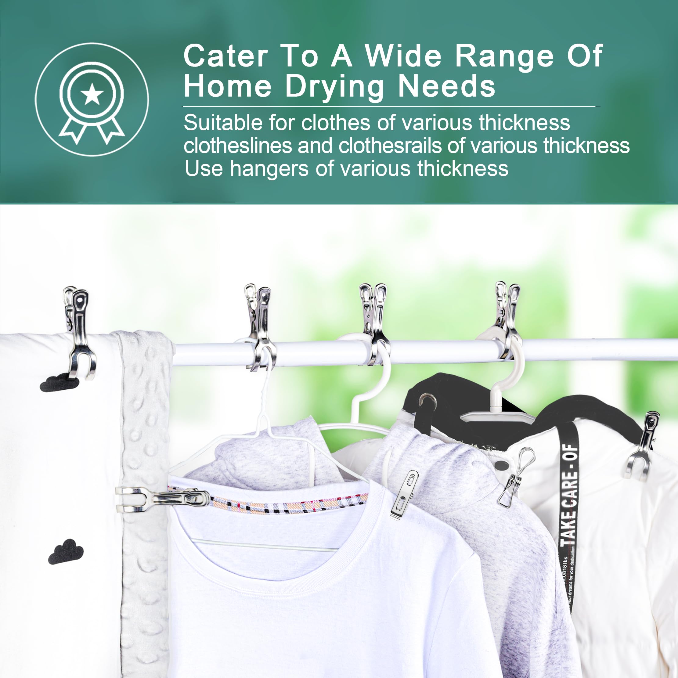 (40 piezas) de acero inoxidable para ropa, resistentes al aire libre, mini pinzas para ropa sucia, clips de metal pequeños, paquetes de alimentos, clips de aperitivos para calcetines, tendederos de