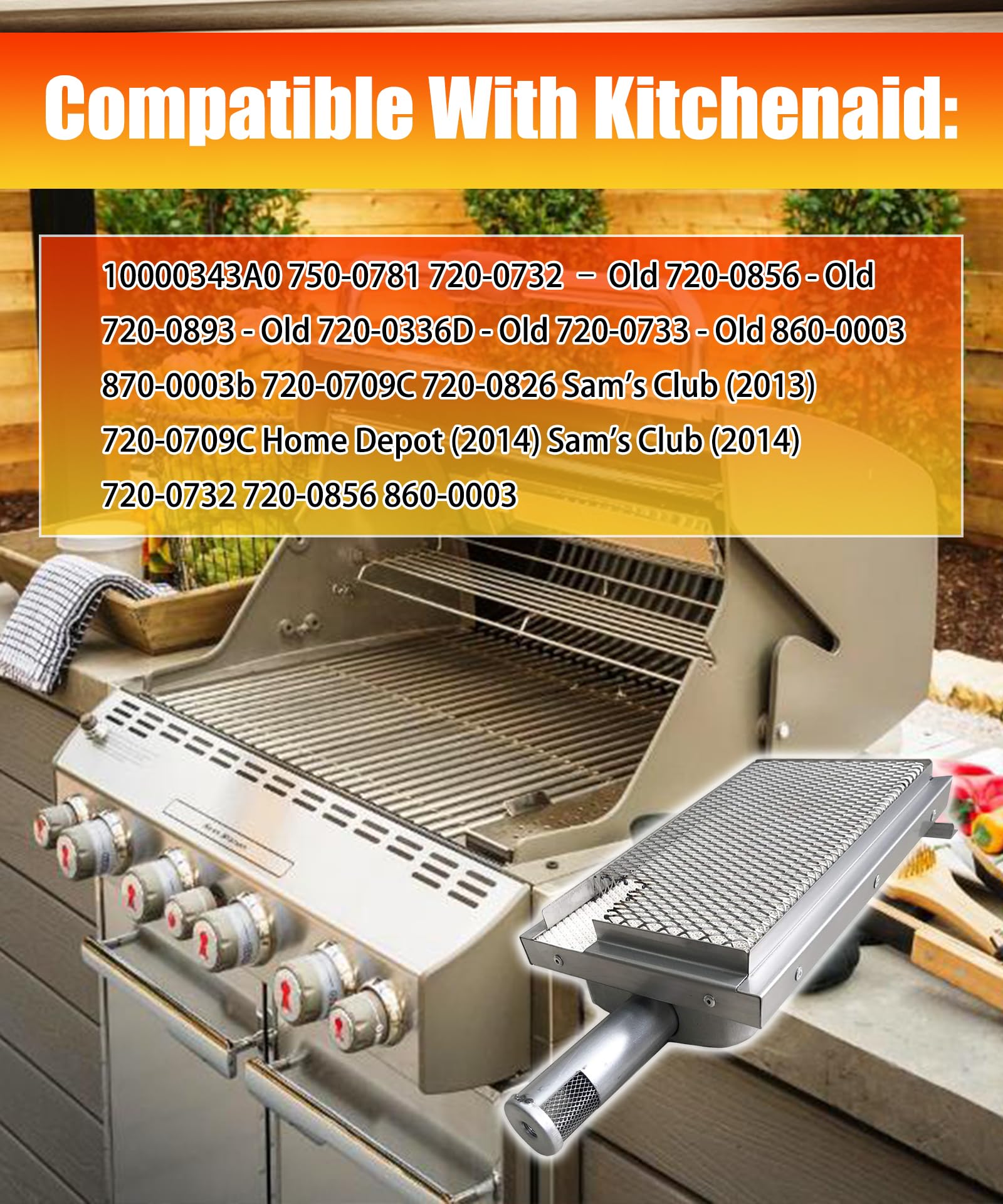 Część zamienna palnika do grilla gazowego kompatybilna z Jenn Air 720-0720 Nexgrill 740-0781 Kitchenaid Nex 720-0720 NXG20001486A0 ceramiczny palnik boczny na podczerwień