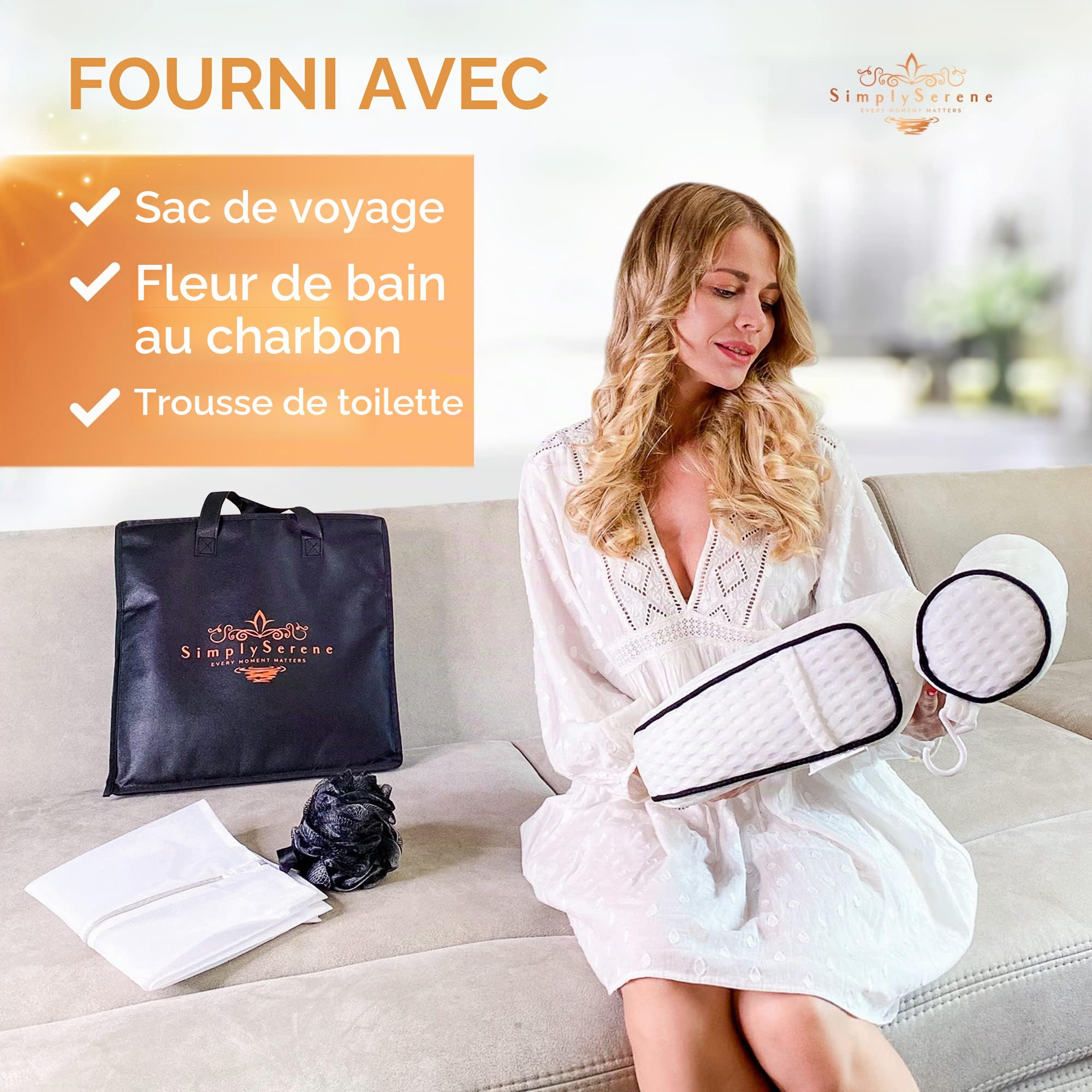 Simply Serene Coussin de Baignoire pour la tête et Le Cou – Coussin de qualité Spa pour la Relaxation – Accessoire de Salle de Bain et Cadeaux