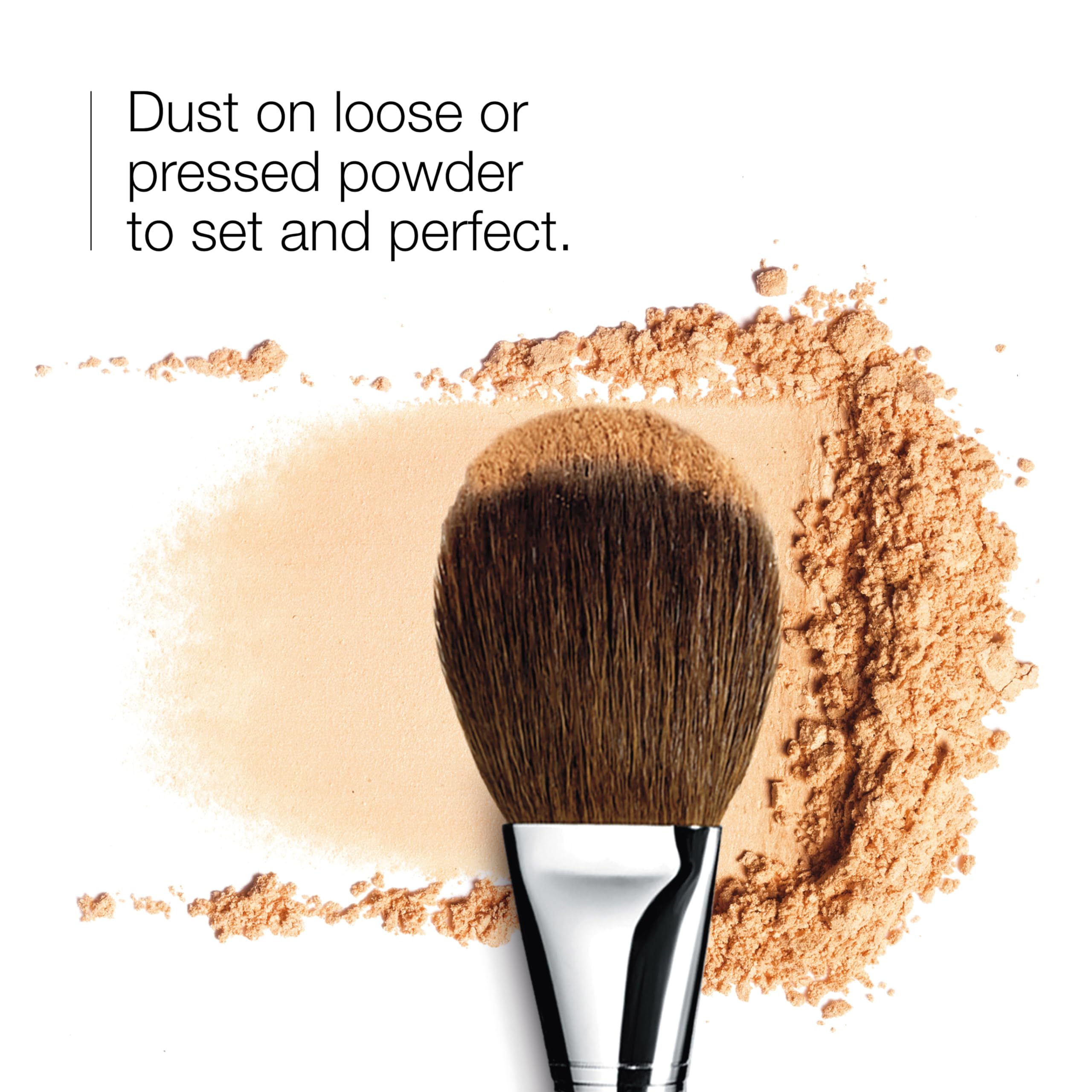 Clinique Face Powder Brush for Pressed + Loose Powder | Smooth, Even Finish + Buildable Coverage