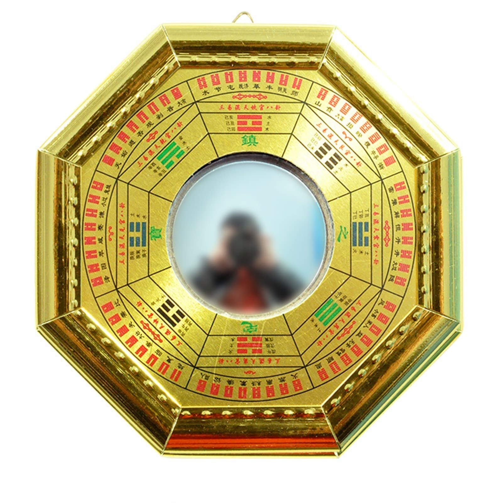 HDBCYUAZ Chinese Feng Shui Tai Chi Gossip Concave Convex Metal Bagua Mirror Zhou Yi for Lucky Blessing Home Wall Decorative(Sanyihuntian Convex)