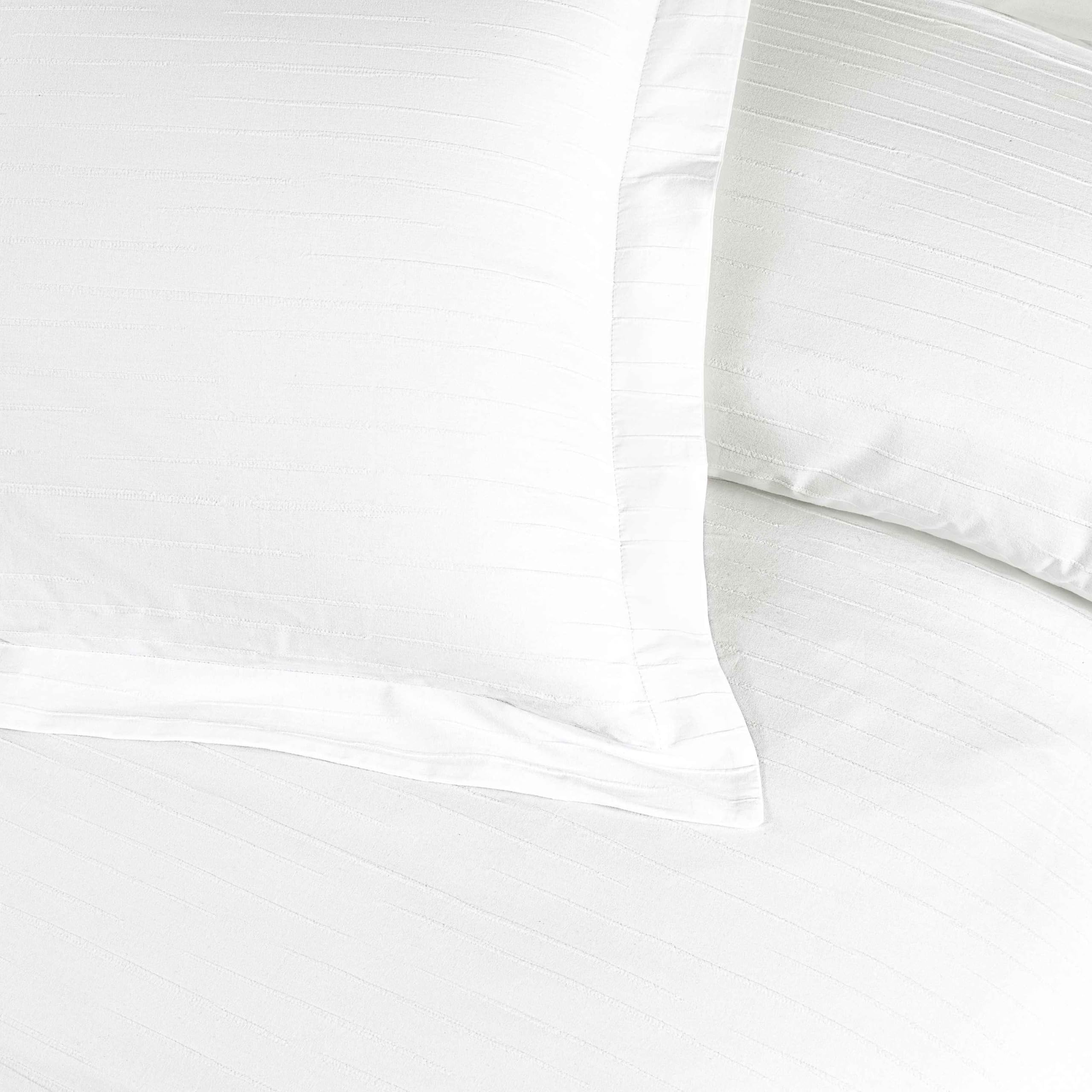 Linens White Collection Siren UC Pamuk Jakar Çift Kişilik Nevresim Takımı Beyaz