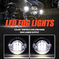 Vista 6 de Road King Passing Light 4.5 LED Lámparas antiniebla para motocicletas Bombilla auxiliar Proyector de motocicleta Lámpara de conducción (Plata)