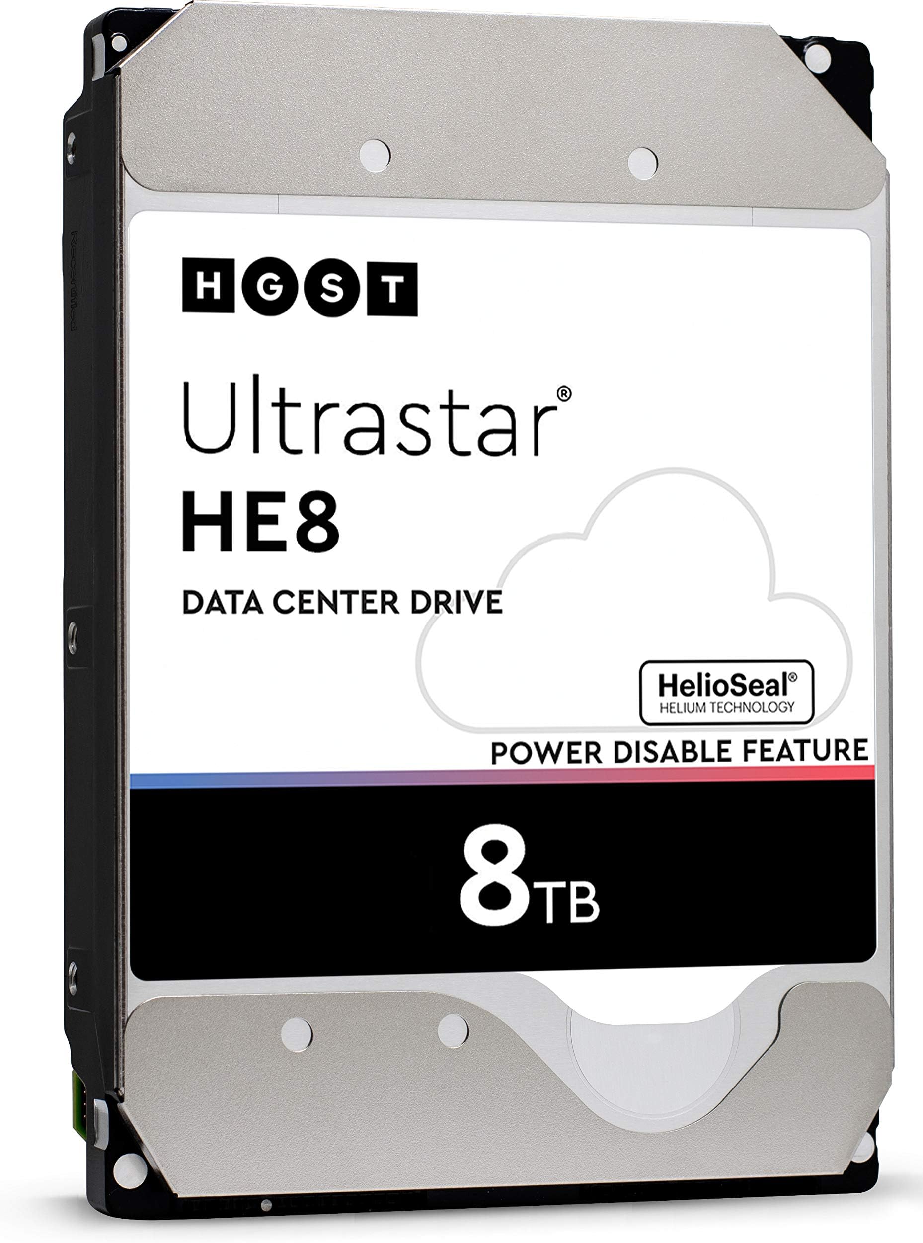 HGST Ultrastar He8 8TB 7200 RPM SATA 6Gb/s 3.5-Inch HDD | Power-Disable | Enterprise Hard Drive | HUH721008ALE600 (0F27455) (Renewed)
