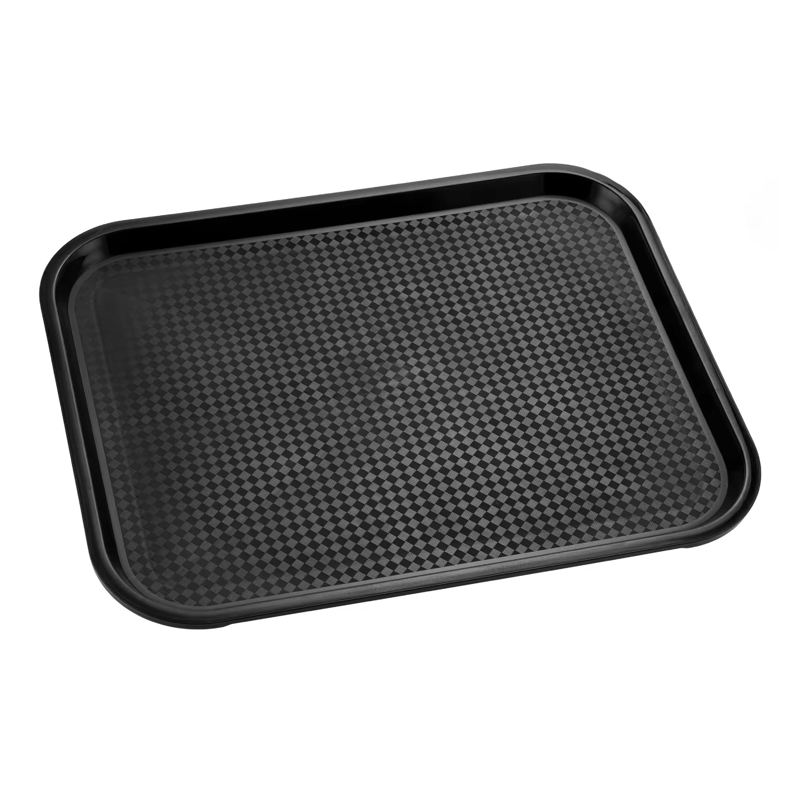 aro Lot de 6 plateaux de service rectangulaires en polypropylène - Noir - 46 x 36 x 2,2 cm