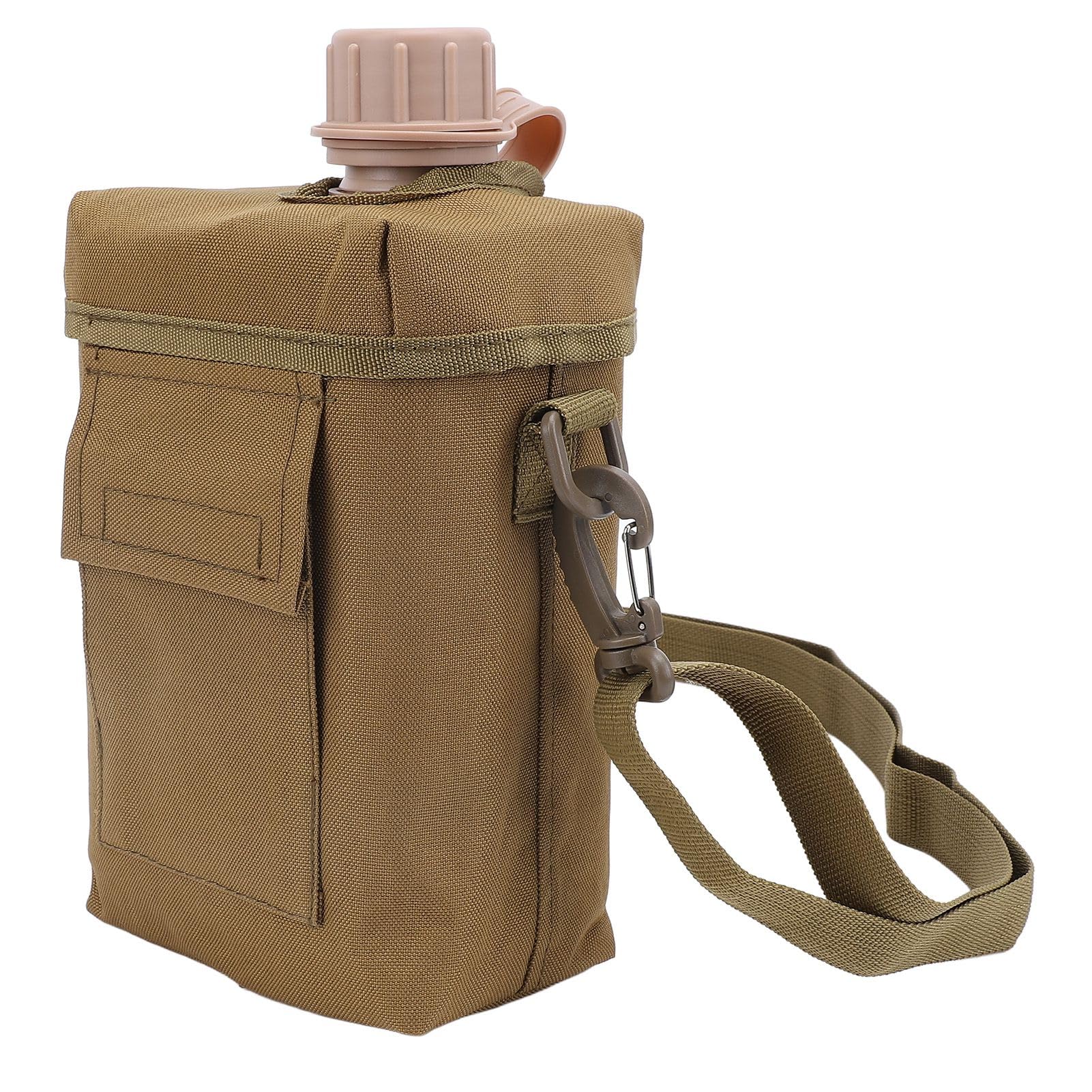 Jelquix 2L Sports Water Bottle with Large Capacity Leakproof Bag for Outdoor Activities PVC Design (Khaki)