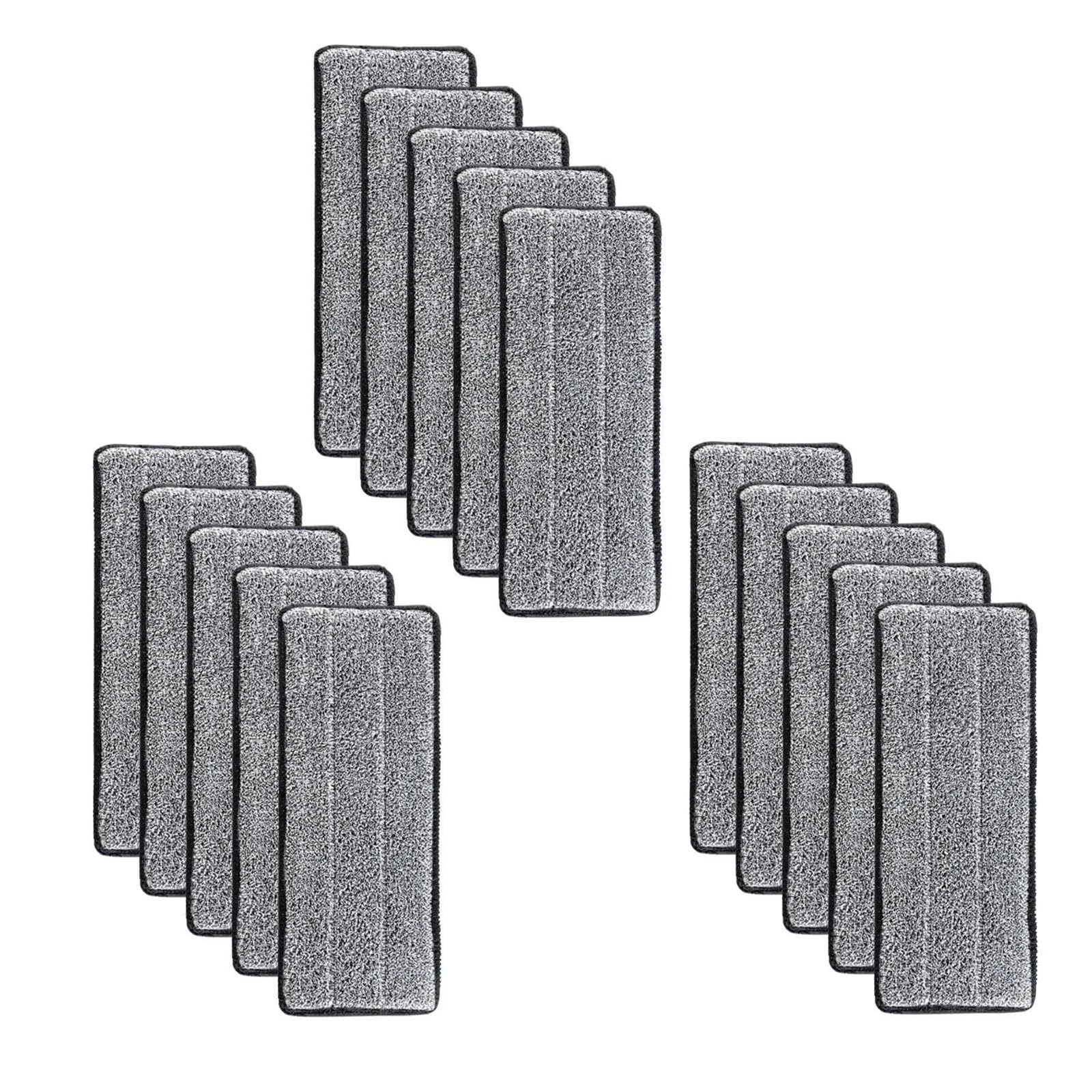 recambios para fregonas Color Gris del cojín de Limpieza la Cabeza hogar Polvo espray Lavable reemplazo fregona Microfibra(15pcs)