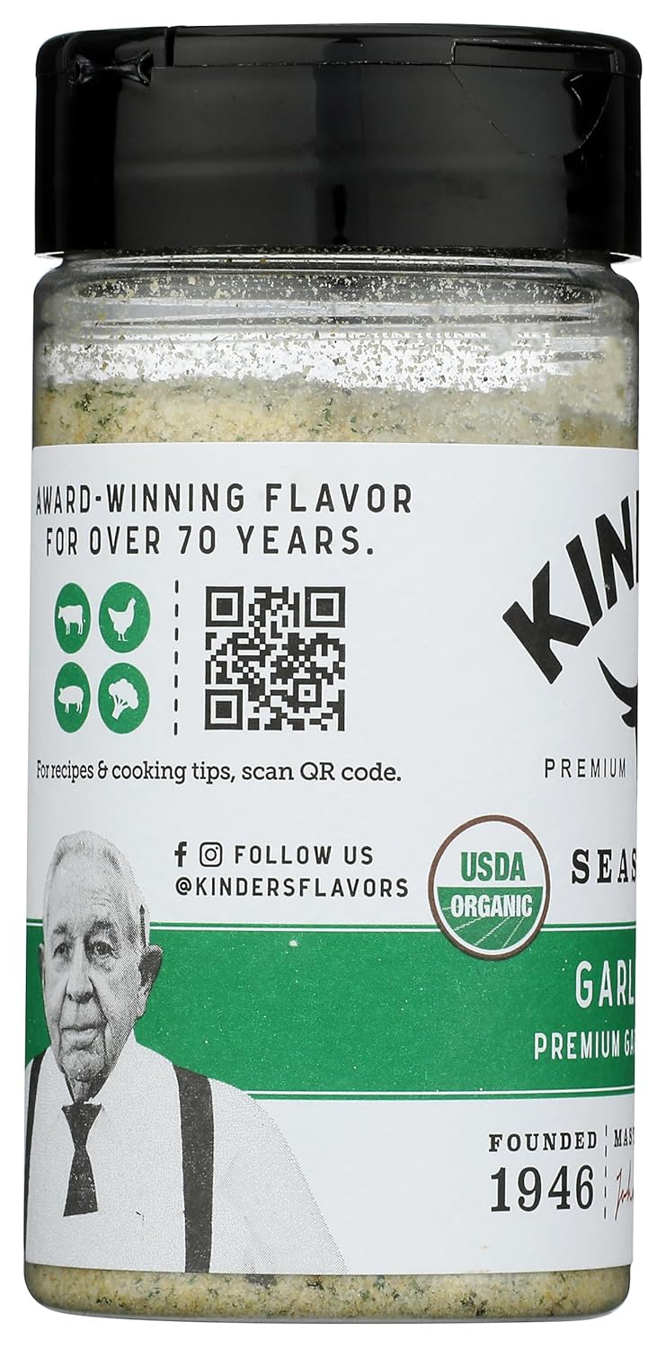 KINDERS Organic Garlic Salt, 6.1 OZ