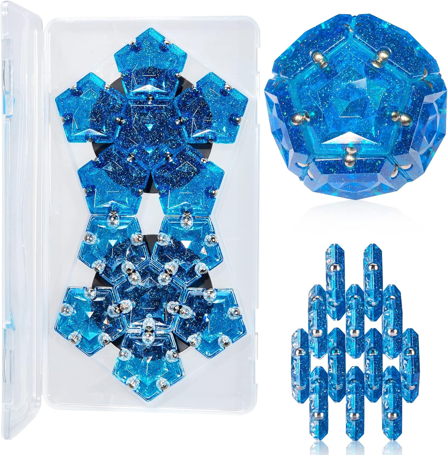 Fidget Sphere Balls Crystal Diamond Blue