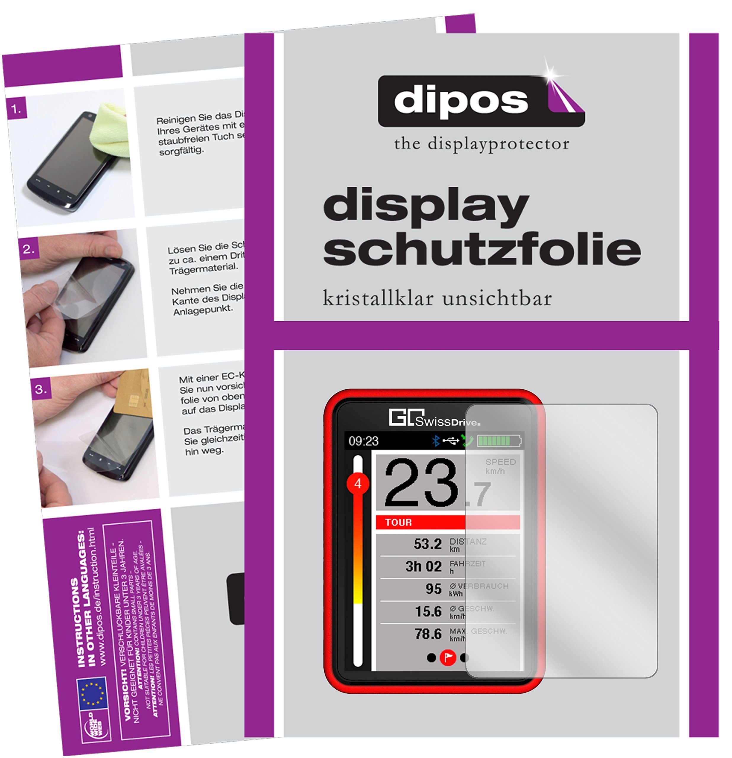 dipos I 3X Pellicola Protettiva Compatibile con Brose | WhichOne