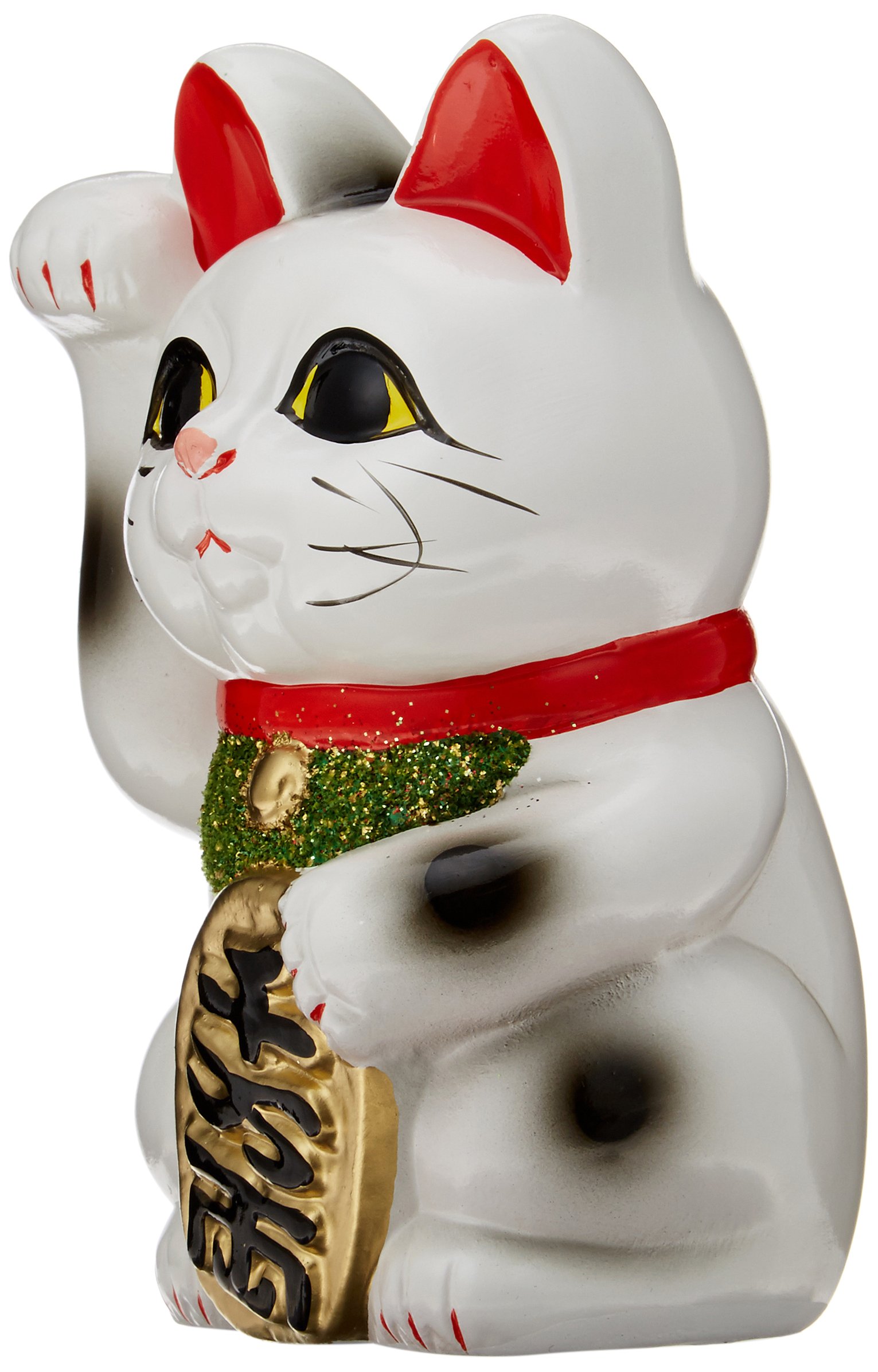 Amazon.co.jp: 白 小判猫 4号 お金を招く右手 招き猫 常滑焼 : ホーム
