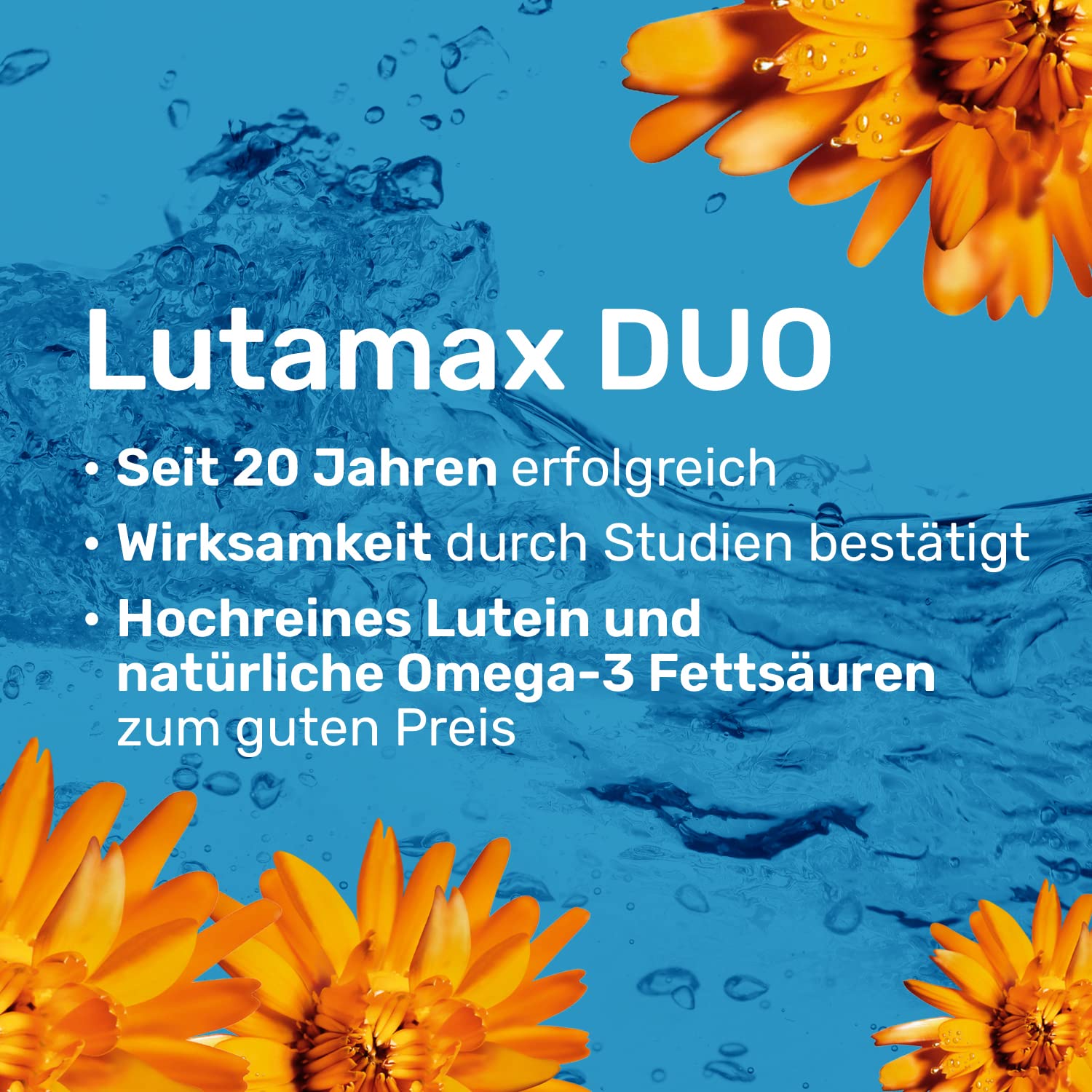 Lutamax DUO 20 mg – 30 Kapseln | Lutein, Zeaxanthin & Omega-3 | Augenvitamine bei AMD und altersbedingten Augenproblemen