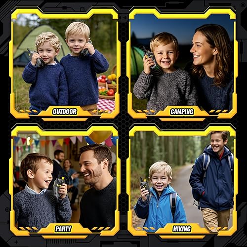 Miniatura 5 de Walkie Talkies de murciélago para niños con luces intermitentes, diseño de nave espacial sigilosa y dardos alados, 2 unidades de radio de 2 vías de