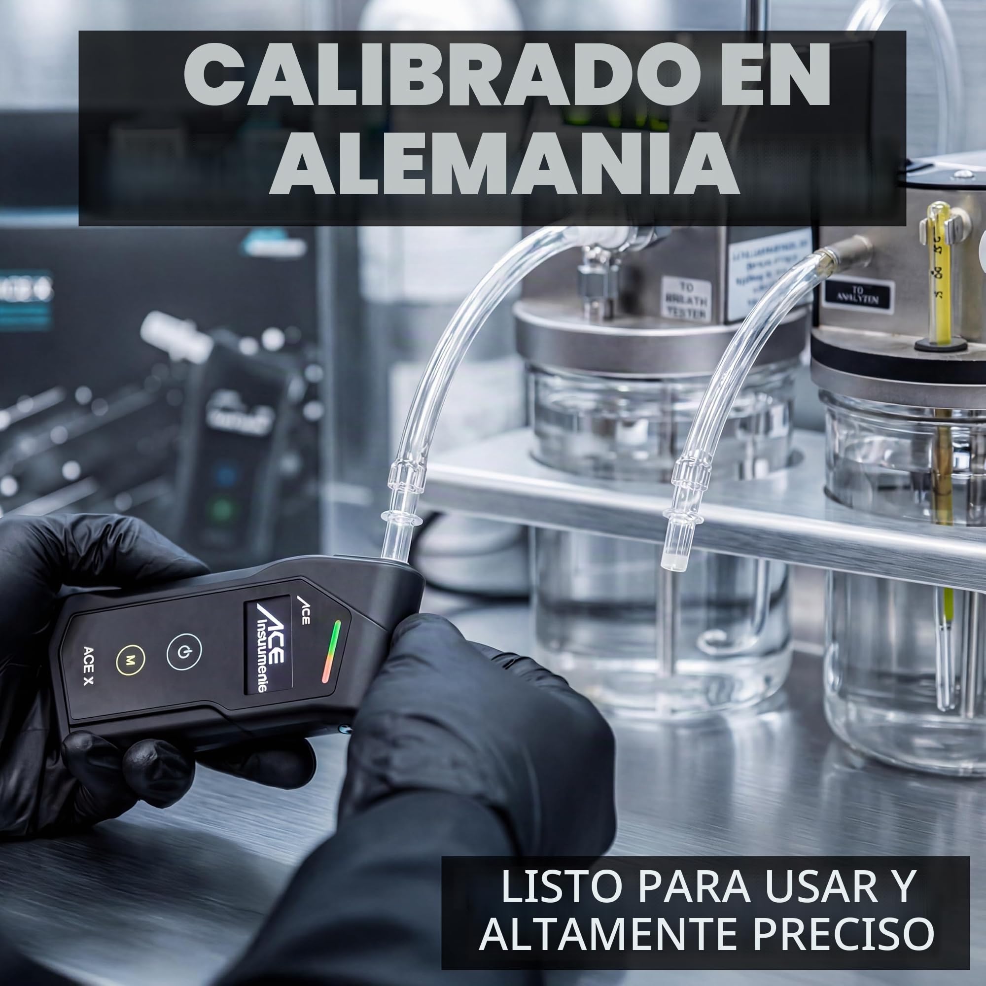 Alcoholímetro Ace X: alcoholímetro con una precisión del 99,1% según la Universidad Técnica de Viena, electroquímico y con precisión policial, alcoholímetro Profesional