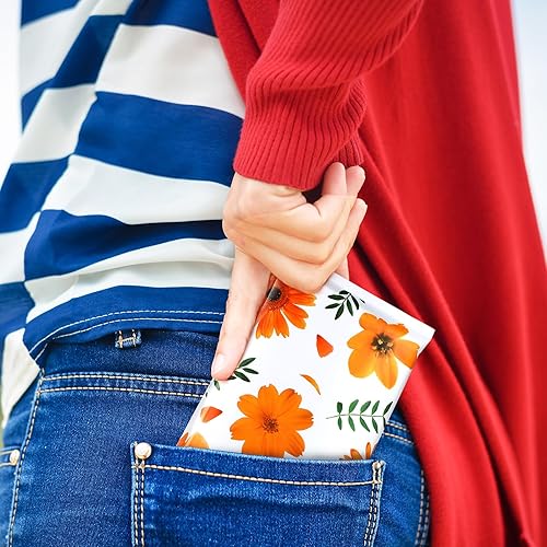 Miniatura 67 de Paquete de 24 pañuelos de tamaño de viaje, paquete delgado de 3 capas, tamaño cartera, pañuelos de bolsillo para viajes, bodas, fiestas, 6 estilos