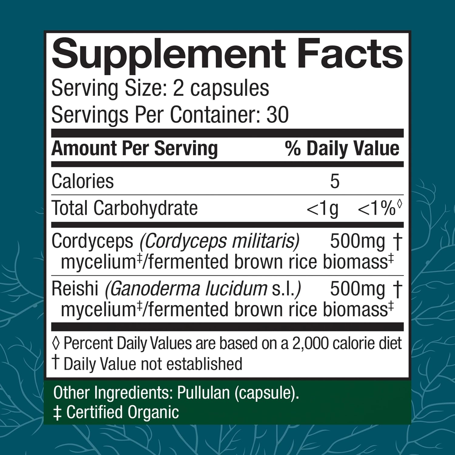 Host Defense CordyChi Capsules - Energy & Immune Support Supplement - Cordyceps & Reishi Mushroom Supplement for Relaxation & Respiratory Support - Aids Against Tiredness - 60 Capsules (30 Servings)* - Image 2