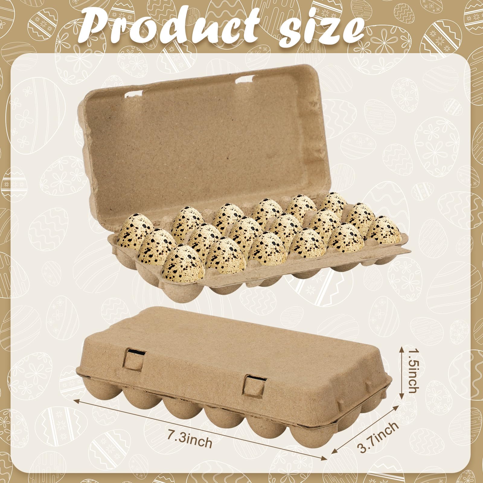 60 Pcs Quail Egg Cartons Paper Pulp Egg Basket A Dozen Egg Crates Blank